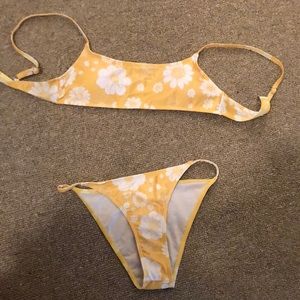 Yellow flowered bikini